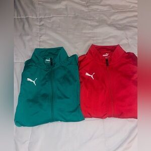 Puma Vibrant Red and Green Jackets